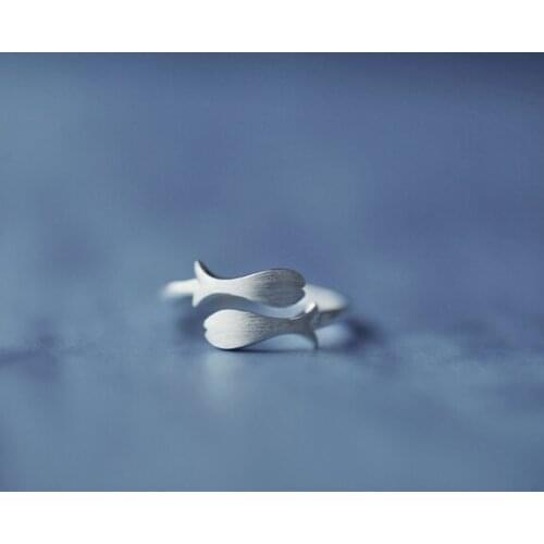 Pisces Ring Zodiac Constellations symbol Ring Horoscope Signs Ring Cute Double Fish Opening Rings for Birthday Gift jewelry