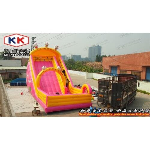 Colorful digital print outdoor 0.55 PVC inflatable slide for sale