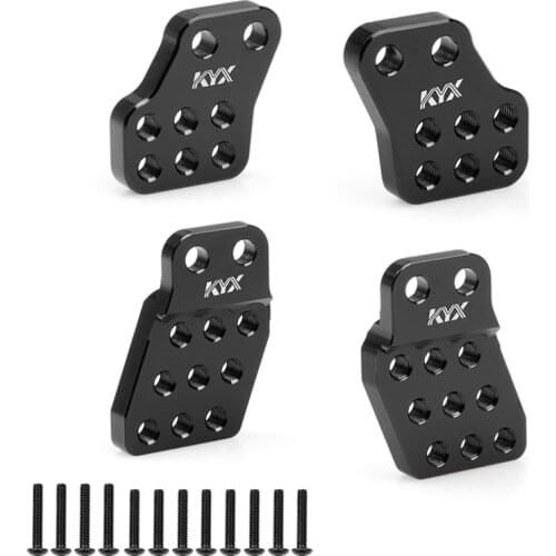 KYX Racing Aluminum Front Rear Suspension Bracket Shock Towers Upgrades Part Accessories for 1/10 RC Crawler Car Axial Capra UTB