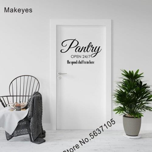 Makeyes Pantry Door Wall Sticker House Rooms Name Decor Door Window Wall Decor Vinyl Wall Mural Home Decoration Wallpaper Q741