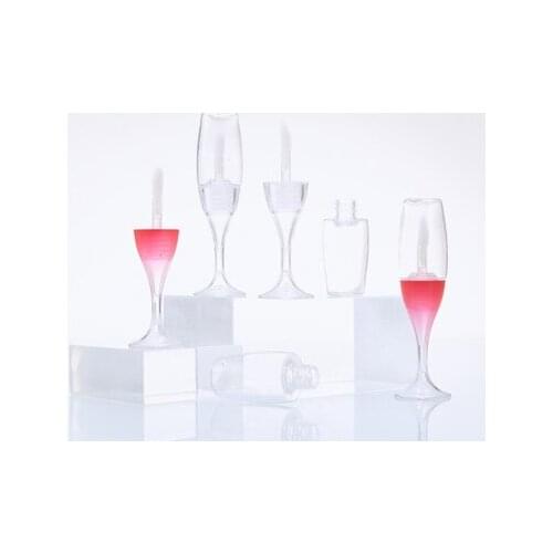 Mini wine glass lip gloss lip glaze lip gloss empty tube wine glass lipstick cross-border hot-selling cosmetic packaging materia