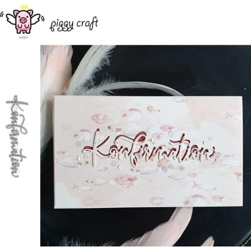 Piggy Craft metal cutting dies cut die mold German letters decoration Scrapbook paper craft knife mould blade punch stencils die