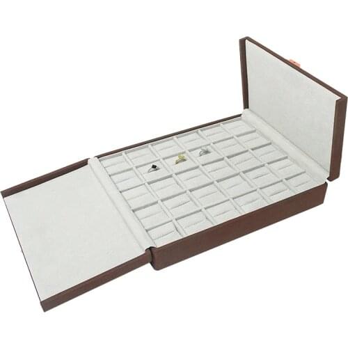 Fashion Fansinating British style 2020 Multifunctional jewelry Display Casket Brown Ring set box wedding for Female