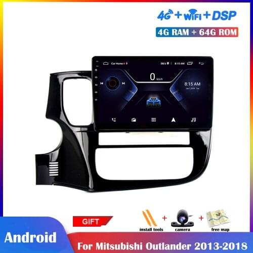 9 Inch Android Multimedia Player For Mitsubishi Outlander 2013-2018 Car Radio Stereo DSP IPS Touch Screen Wifi