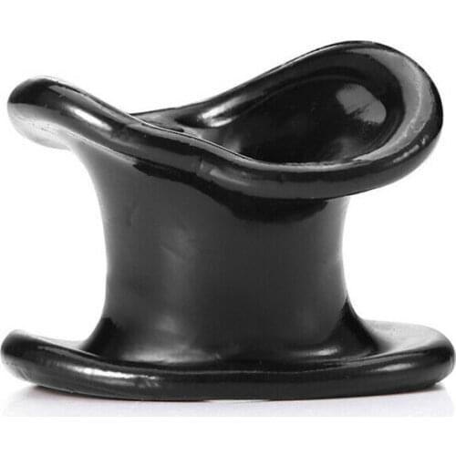 Men Male Scrotum Squeeze Ring Stretcher TPE Enhancer Delay Chastity Cage Ball