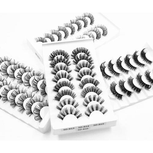 NEW 5/10/30 SET 8Pairs Natural False Eyelashes Lashes Long Makeup 5d Mink Lashes Extension Eyelash Mink Eyelashes for Beauty