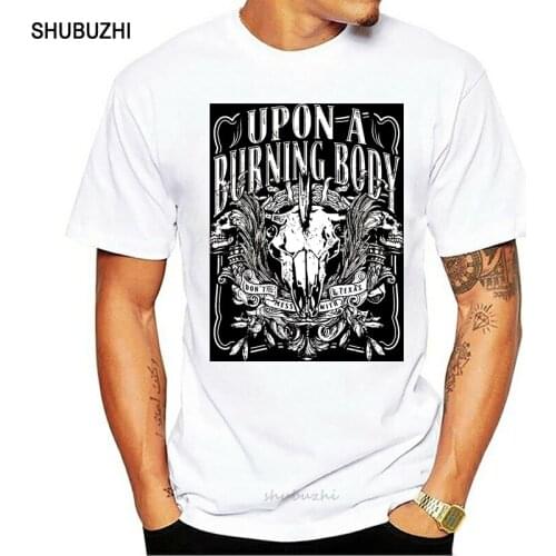 Official Upon A Burning Body Texas T-Shirt Red White Green Genocide The World Cotton Tee Shirt Loose Size Top