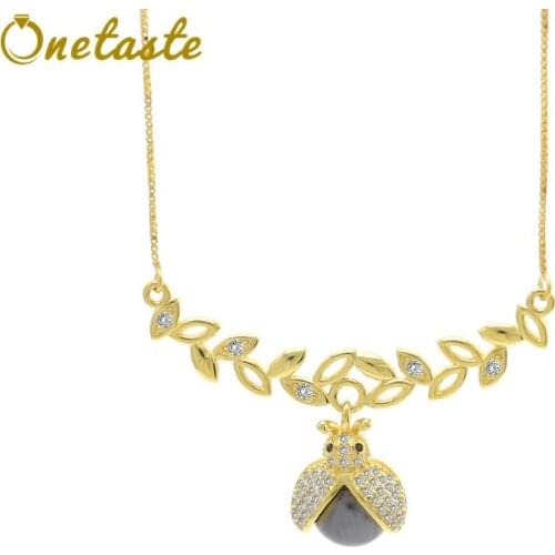 Korean Style Necklace 925 Silver Shell Pearl Zircon Bee Choker Necklaces Fashion DIY Setting Accessroies Women Girls