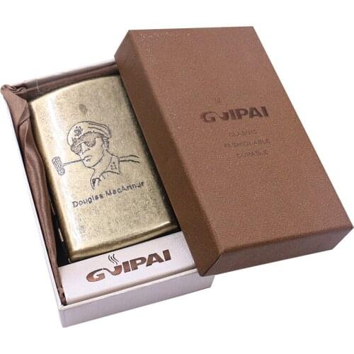MacArthur Gift Box 12 Cigarette Box Portable Men Flip Metal Vintage Creative Cigarette Box Mens Tobacco Supplies Accessories