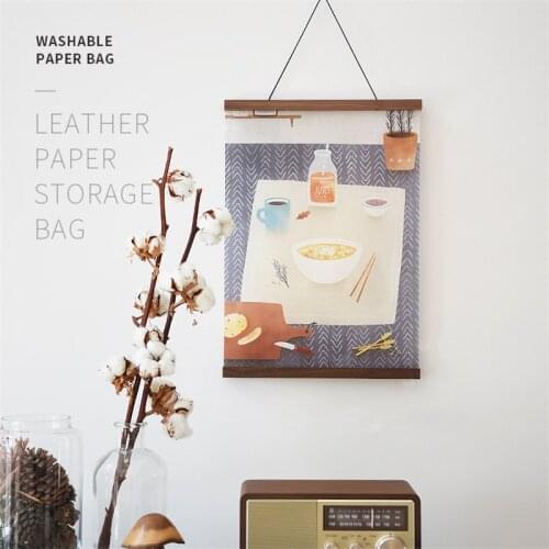 Retro Hanging Wood Poster Calendar Hanger Frame Bread Fruit Posters Prints Wall Pictures for Home Living Room Kitchen Wall Art