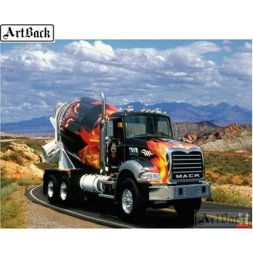 Full square engineering car 5d diy diamond painting mixer diamond mosaic rhinestone 3d diamond embroidery home decoration gift