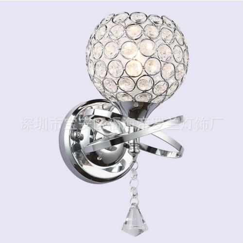 Bedroom bedside crystal wall lamp creative living room aisle wall lamp modern simple decoration hanging lamps for home led lamps