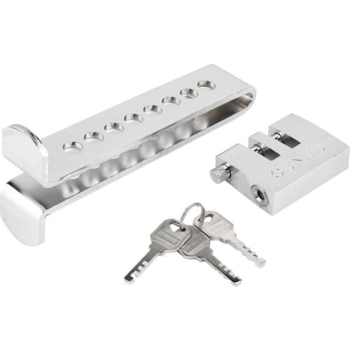 Professional Auto Brake Clutch Pedal Lock Stainless Steel 8 Holes Anti-Theft Device Strong Security Silver Hot