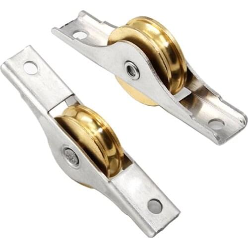 Wardrobe furniture caster cabinet Aluminum alloy sliding door window pulley brass wheel closet drawer plastic steel door wheel