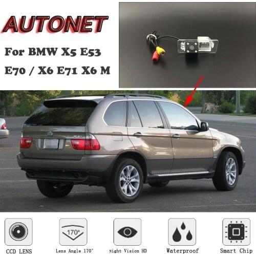 AUTONET HD Night Vision Backup Rear View camera For BMW X5 E53 E70 / X6 E71 X6 M CCD/license plate Camera or Bracket