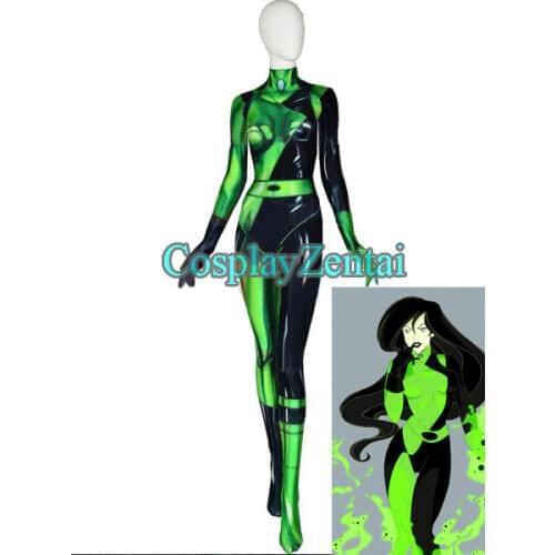 Shego Cosplay Costume Spandex 3D Printing Zentai Bodysuit for Halloween