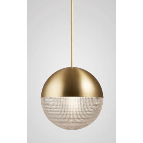 Nordic modern simple light luxury bedroom bedside personalized designer cafe restaurant bar round glass chandelier