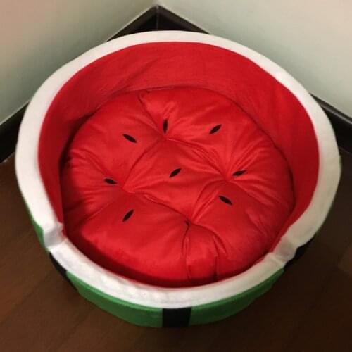 Style good quality fashion round watermelon pet bed,Puppy Teddy Little Pet Cat Dog Sleeping Beds cat house sofa Fruit nest