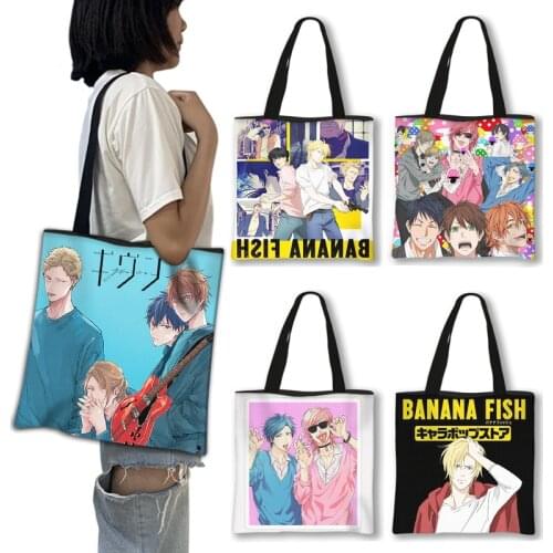 Anime Given Sato Mafuyu Tote Bag Causal Yaoi Bl Manga Women Harajuku Handbags Cartoon Pattern Large Capability Shopping Bag Gift