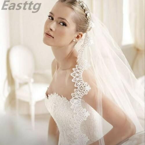 3 Meter White Ivory Cathedral Long Wedding veilLace Edge Bridal Veils with Comb Wedding Accessories Veu de Noiva