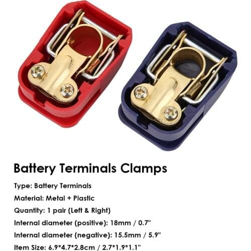 Universal 1 Pair 12V Quick Release Battery Terminals Clamps for Car Caravan Boat Motorcycle Car-styling Battery Terminals Clamps