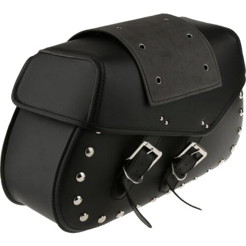 Universal Rider Motorcycle Studded Saddle Bags Left Guards for Road Glide