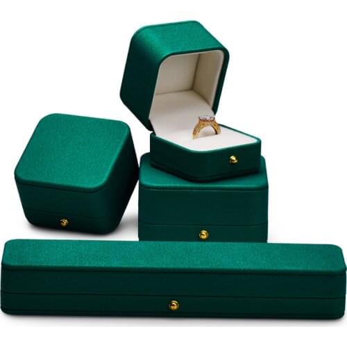 Oirlv Green Jewelry Box Ring Pendant Bracelet Jewelry Storage Box Wedding Place Proposal Ring Jewelry Box