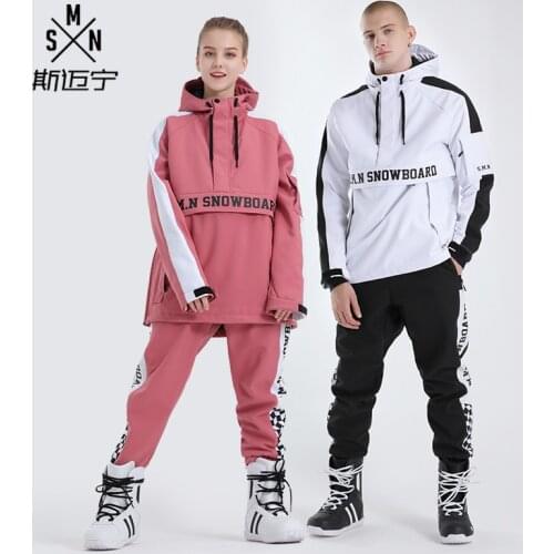 SMN Women Ski Suit Snowboard Jacket Pant Skiing Clothing Trouser Male Windproof Waterproof Outdoor Sport Wear Winter Suit Set