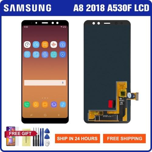 5.6'' Super Amoled Screen For Samsung Galaxy A8 2018 A530 LCD Display Touch Screen Digitizer Assembly For Samsung A530 A530F