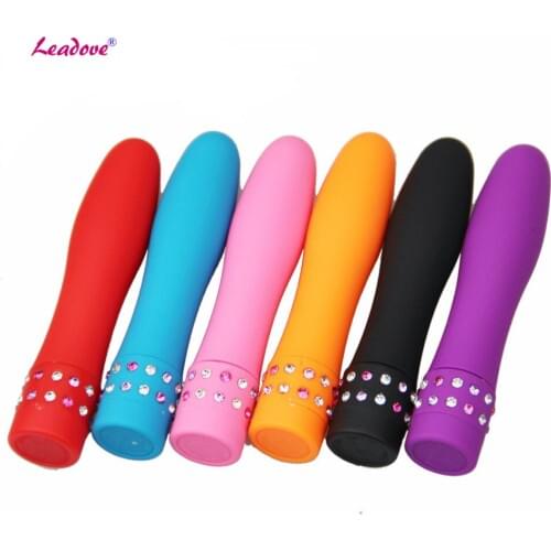 10pcs/lot Waterproof Silicone Mini Diamond G-spot Vibrating Massager 4 Colors Sex Toy for Female Adult Sex Products ZD0132