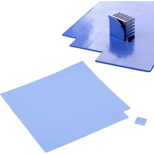 100 Pcs 100x100x1mm GPU CPU Thermal Pad Silicone Heatsink Cooler Conductive Pads