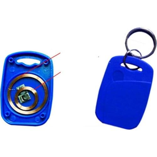 125KHz T5577 RFID 13.56MHz UID Changeable S50 1K NFC IC+ID Rewritable Composite Chip Key Tags Keyfob Ring Keychain Badge Card
