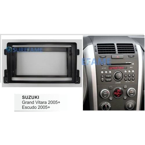 9 inch Car Fascia Radio Panel for SUZUKI Grand Vitara, Escudo 2005+ Dash Kit Install Facia Console Bezel Adapter 9inch Plate