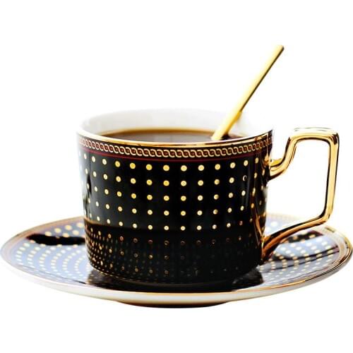 European Bone china coffee set Top Grade Porcelain coffee cup and saucer Luxury Gifts Pearl glaze