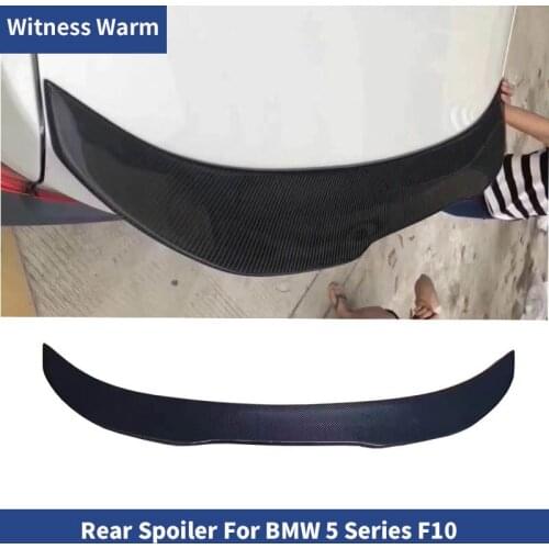 F10 Carbon Fiber Wing For BMW F10 5 series 525i 530i 535i Rear Wings Trunk Lip Spoiler car styling 2010-2016