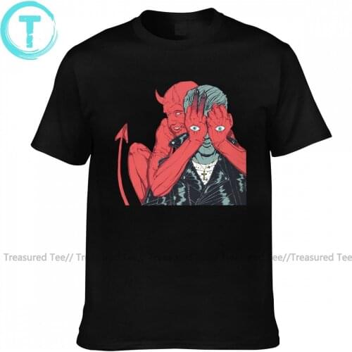 Queens Of The Stone Age T Shirt Funny 100 Percent Cotton Classic T-Shirt Short Sleeves Print Tee Shirt Oversized Man