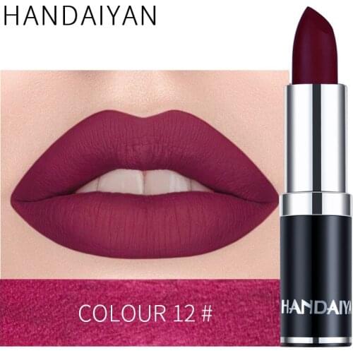 HOT SALE Sexy Lipstick Matte Waterproof Velvet Lip Stick 15 Colors Sexy Red Brown Pigments Makeup Matte Lipsticks Beauty Lips