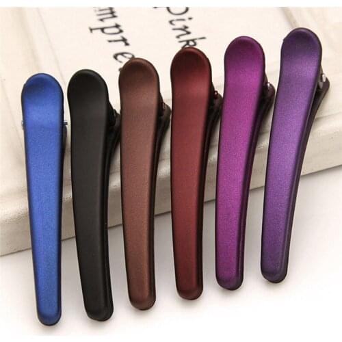 Imixlot 1PC Fashion Vintage Solid Color Scrub Plastic Hair Clips Geometric Barrettes Women Elegant Hairpins Accessories