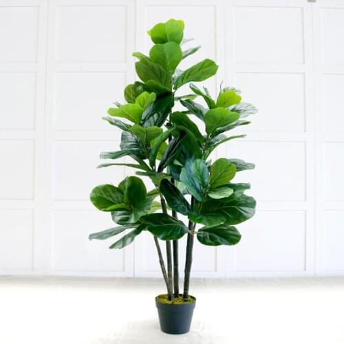 Artificial Plants 72CM Pot Ficus Pandurata Hance Bonsai Home Decor Accessories Artificial Tree Photography Props
