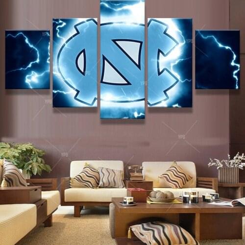 HD Print Canvas Painting Home Decorative 5 Panel Basketball Sport Modular Picture Wall Art Prints Panels Poster For Living Room