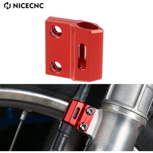 NICECNC Front Brake Line Holder Hose Clamp For Honda XR650L 1993-2021 XR250R 1987-1996 Motorcycle Accessories CNC Aluminum