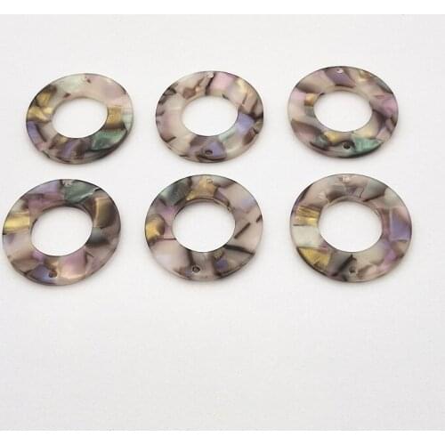 New arrival! 25mm Brown 100pcs Acetic acid Round Connector for Earring DIY Making, Jewelry Accessories Findings & Component