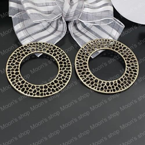 Wholesale 49mm Antique Bronze Big Ring Alloy Flat Charm Findings Accessories 100g Roughly 12pieces(JM1377)