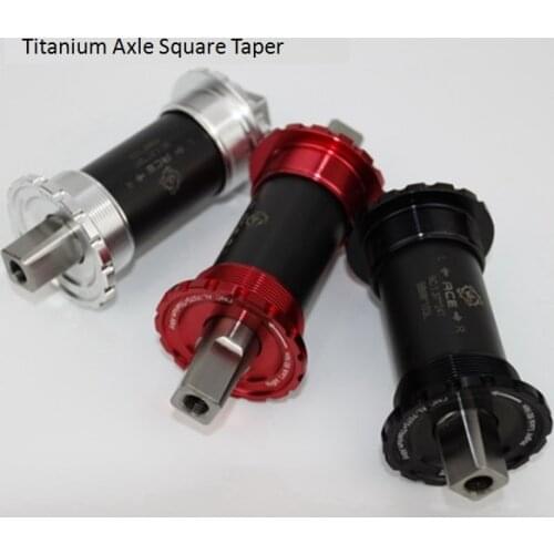 Hollow Titanium Axis Bearing Bike Bicycle Bottom Brackets BB68 103mm 107mm 110mm 113mm 119mm BC 1.37" 24T AL7075 Durable