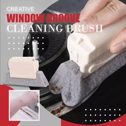Creative Window Groove Cleaning Brush Magic Window cleaning brush Window Groove Cleaning Cloth Window Slot Brush