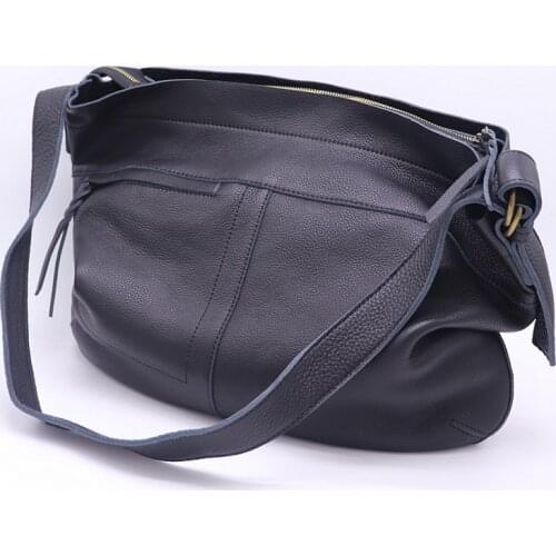 Luxury Genuine Leather Large Capacity Handbags Women Bag High Quality Soft Cowhide Shoulder Bags Lady Vintage Big Crossbody Bag