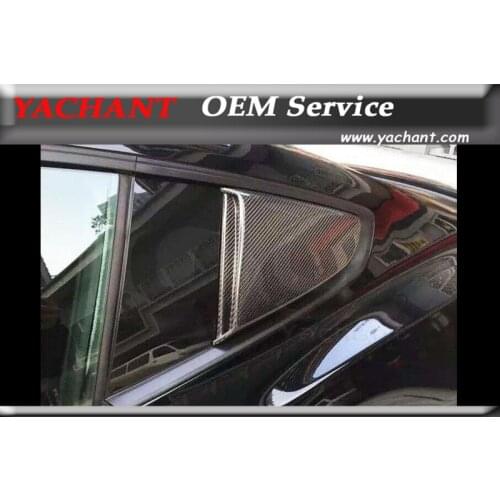 Car-Styling Carbon Fiber Window Exterior Trim Fit For 2014-2016 Mustang Roush Style Quarter Panel Window Scoop