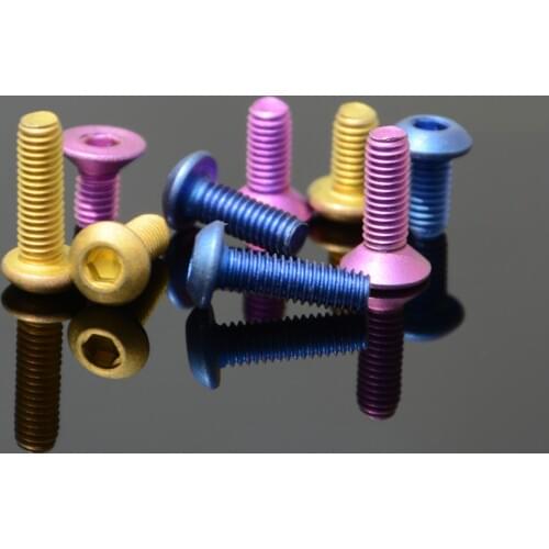 GR2 TA2 Titanium M3 6mm 8mm 10mm Button Head / Countersuck Flat Head Screw Bolts Hex Socket For Model Aircraft Car DIY