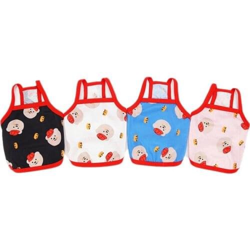 Spring Summer New Fashion Sling Dog Vests Small Pet Dog Cat Cute Cartoon Vest Puppy Clothes