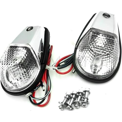 Clear Flush Mount Turn Signals Blinker Light For Universal Sportbikes chromed Aftermarket free shipping motorcycle parts
